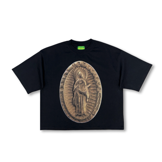 SAINTE GENEVIEVE BOXY TEE - BLACK